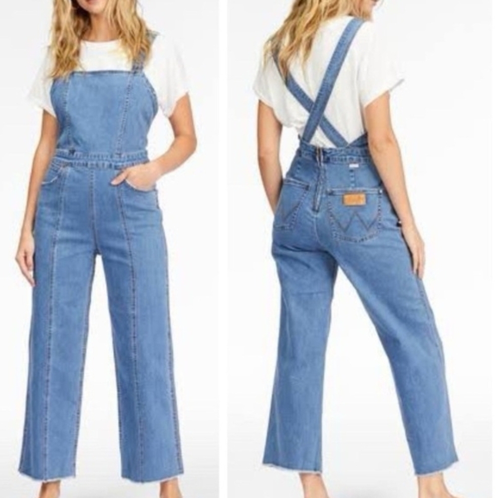 Wrangler Light Blue Denim Women's Crossback Overalls